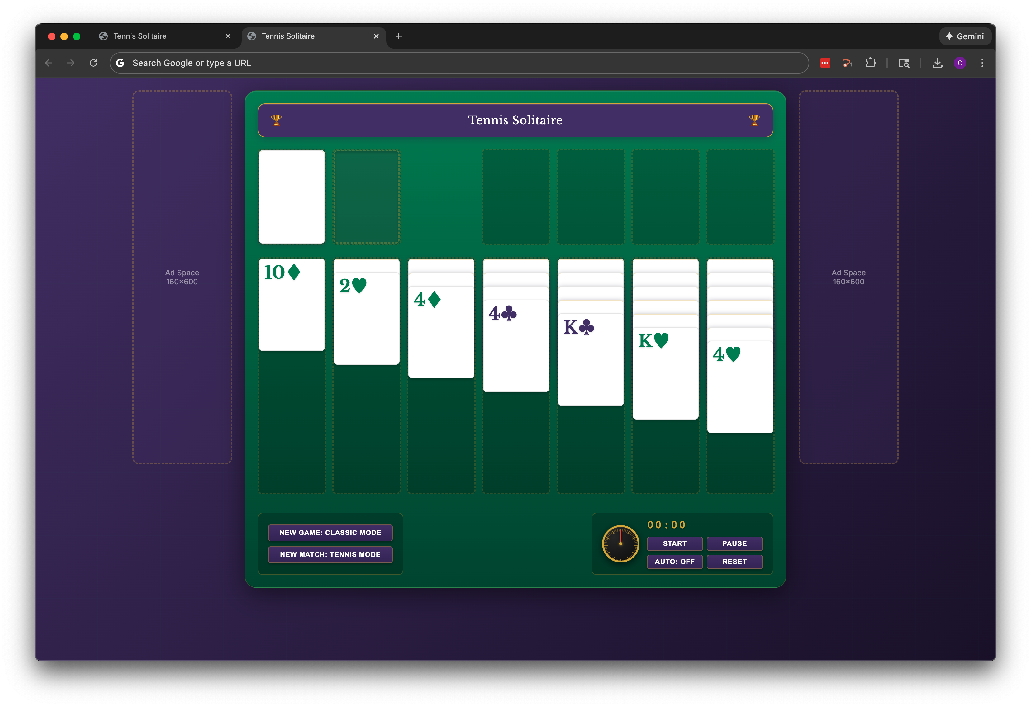 Button layout refinements and dual game modes