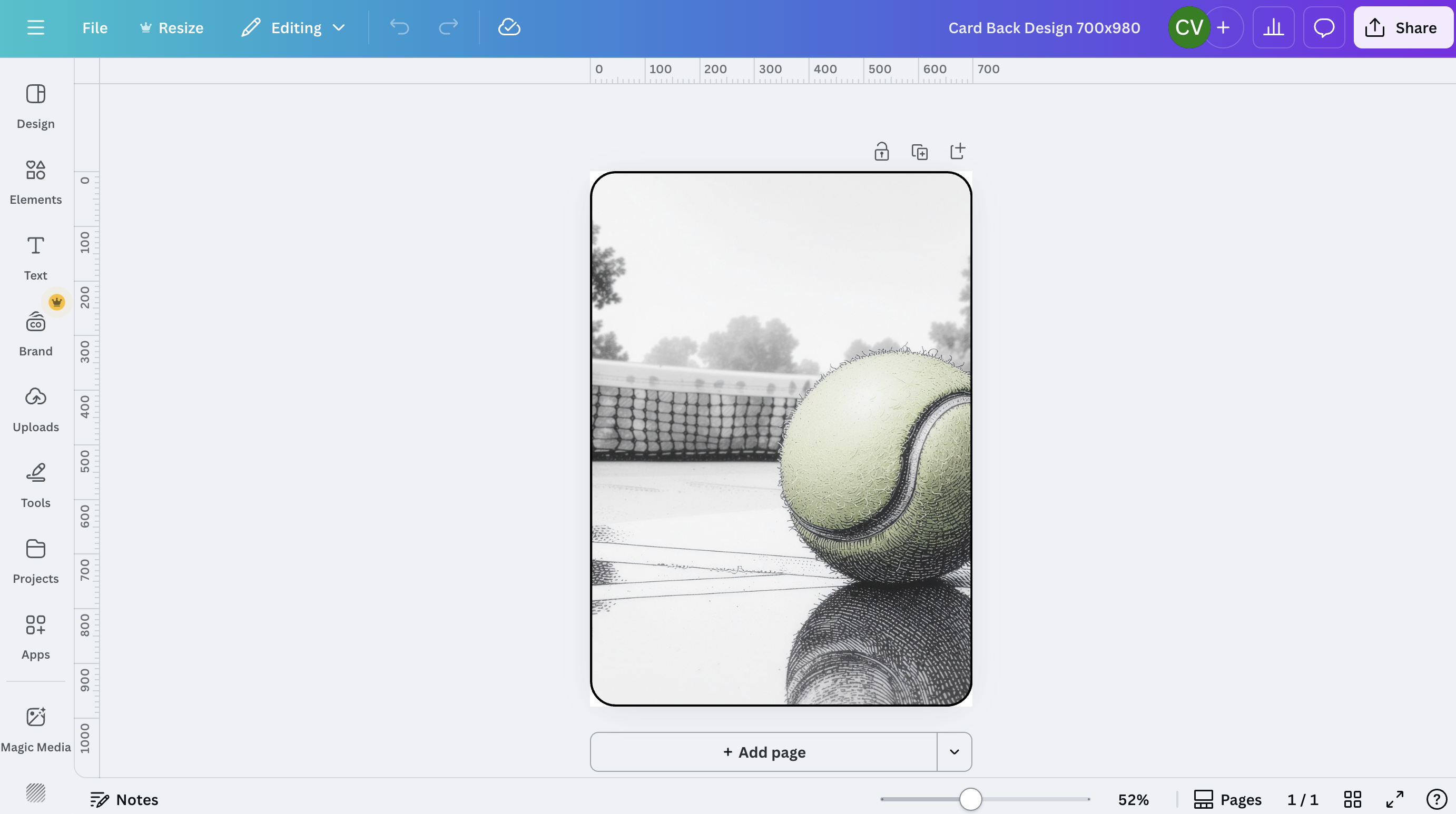 Canva design interface